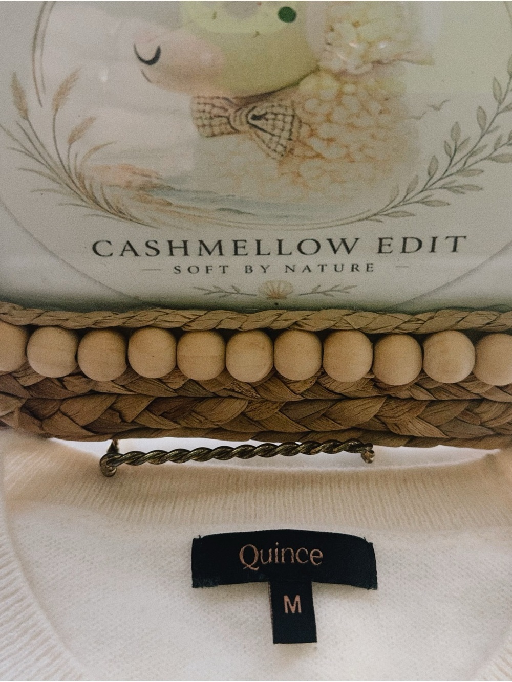 🤍☁️ Quince Ivory 100% Cashmere Puff Sleeve Sweater - Picture 6 of 6